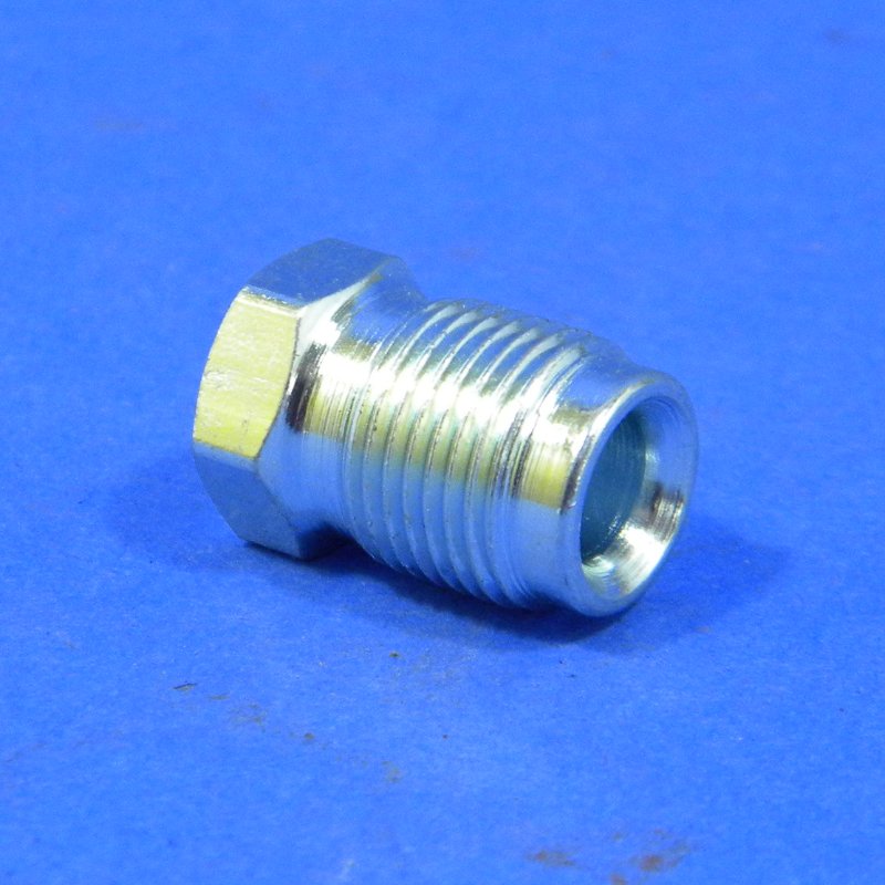 Bremsleitungs-Verbinder Typ OBB, Bördel E, M12x1 Gewinde – Für 6mm Leitungen, Verzinkter Stahl