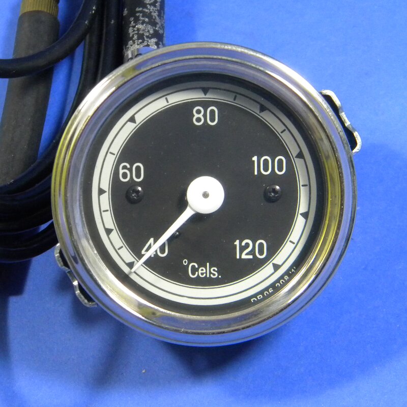 Temperaturanzeige Fernthermometer mechanisch 60 mm schwarz Framo